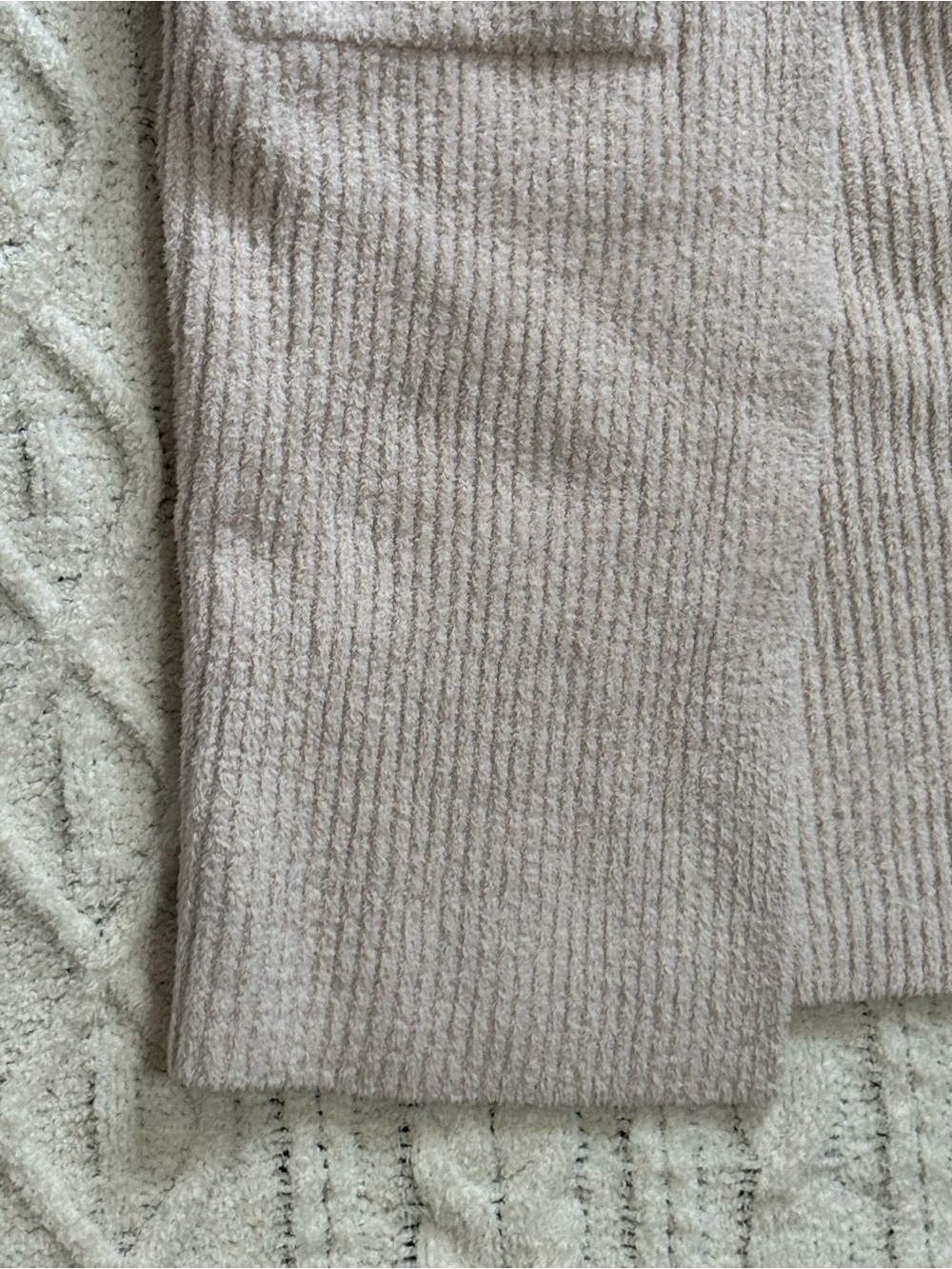 Barefoot Dreams Sand Dune Pink Cotton Ribbed Cardigan Large XL - Picture 6 of 16